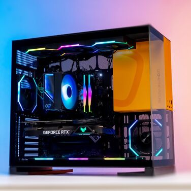 Кулер для CPU Jungle Leopard KF420E з дисплеєм температури, 4 heat pipes, 1800RPM ARGB PWM вентилятор, для LGA 115X/1200/1700/1366/2011/1851, AM4/AM5 (Чорний)