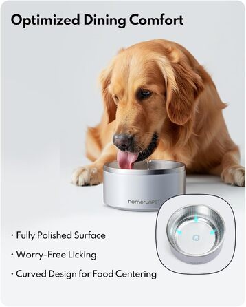 Миска для собак HomeRunPet з нержавіючої сталі з гумовим дном, подвійна ізольована миска для їжі, довговічна, придатна для миття в посудомийній машині, для малих, середніх та великих собак (сталево-блакитний, 1л)
