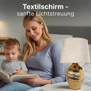 ARTE LAMP Poppy LED лампа настільна з кабелем – Хром/Біла настільна лампа з абажуром з білого текстилю для вітальні та спальні (Хром)