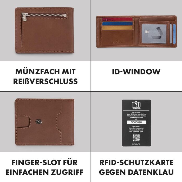 Чоловічий тонкий гаманець ZNAP® з RFID захистом | Slim Wallet для кредитних карток (8 карт)