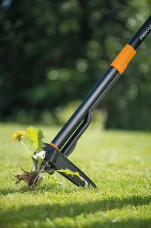 Прополювач бур'янів Fiskars Xact 1 м, нержавіюча сталь, пластикова ручка, чорний/помаранчевий, 1020126