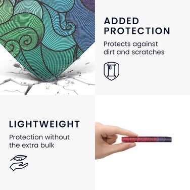 Чохол-книжка kwmobile для Pocketbook Era/Era Color з кишенею та лямкою - з малюнком 'Читаюча жінка' чорно-бежевий