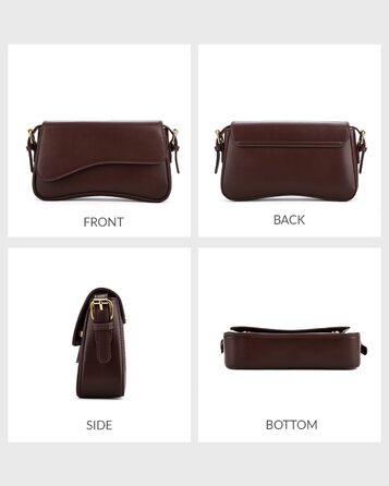 Сумка жіноча через плече з екошкіри, вінтажна Saddle Bag, коричнева. З 2 знімними ремінцями