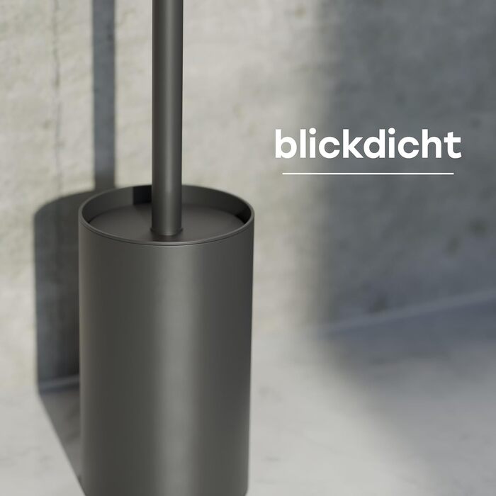 Набір для чищення унітазу Savega з нержавіючої сталі та силіконовою щіткою - гігієнічний набір для туалету з захистом від розбризкування, чорний