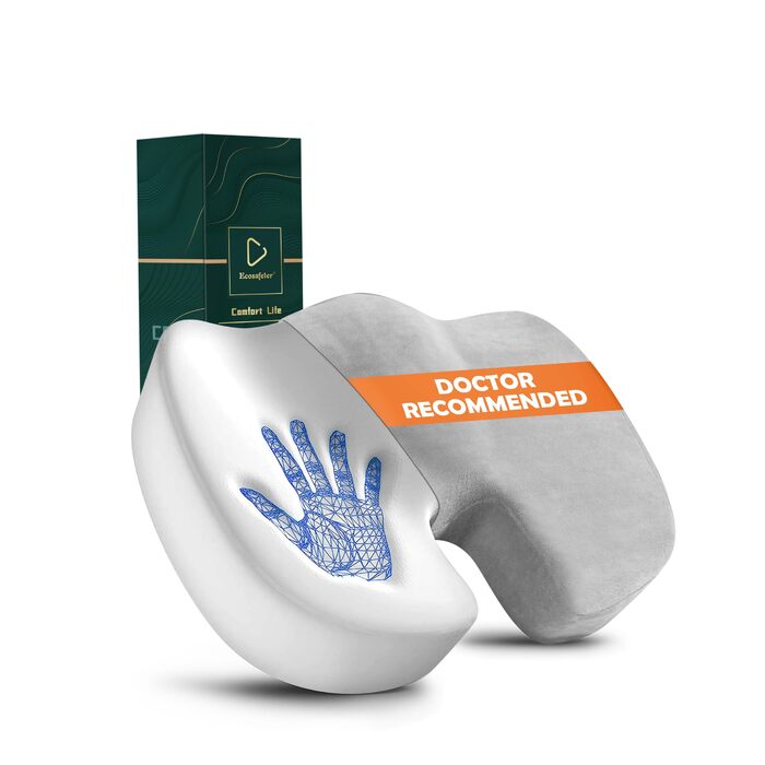 Подушка для офісного крісла з піни Memory Foam для підтримки спини та полегшення болю в куприку, нековзна
