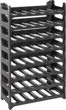 Bottle Rack - Modular, stackable design for 36 bottles, wine rack anthracite (8 modules for 48 bottles)