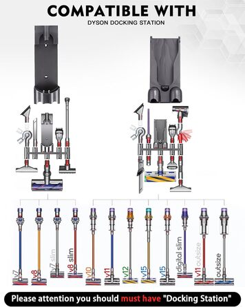 Кріплення для пилососа Dyson V7 V8 V10 V11 V12 V15 - настінна підставка, аксесуар