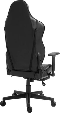 TRISENS Gaming Chair Racing Style Chair with Sports Seat and Ergonomic 4D Armrests, Color: Black