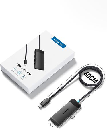 Lemorele USB-C док-станція: 4K HDMI, 4x USB 3.0/2.0, 100W PD, SD/TF, USB-C 3.0 - для MacBook, Dell, HP, Lenovo, Asus