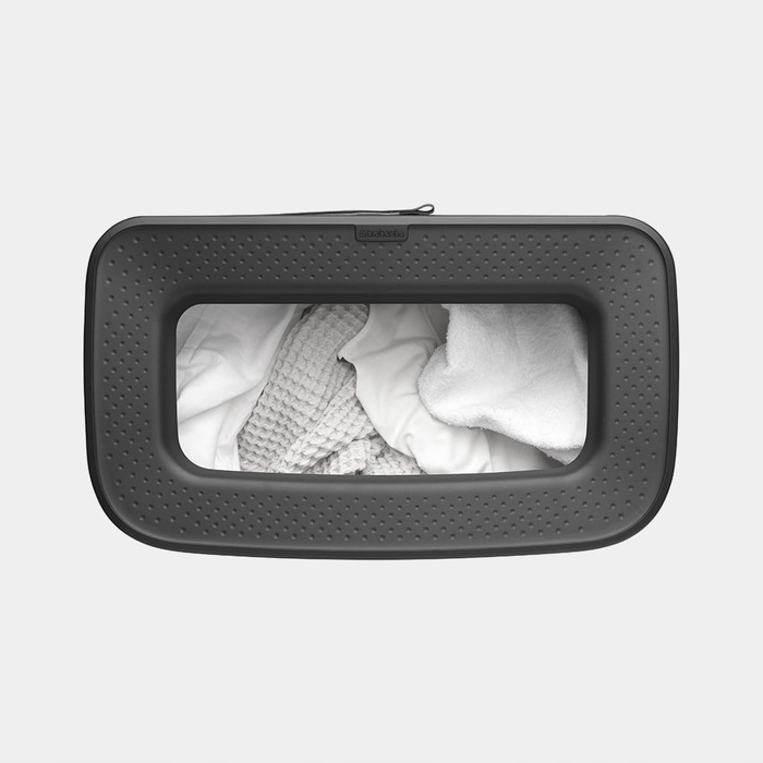 Кошик для білизни BRABANTIA Bo 60 л — сталевий, чорний матовий