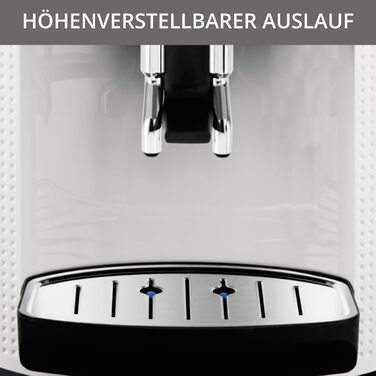 Krups Arabica Picto Fully Automatic Coffee Machine, Milk Frother, 2-Cup Function, Rotary Control, Easy Cleaning, Coffee Machine, TÜV Seal, White, EA810870 White Single