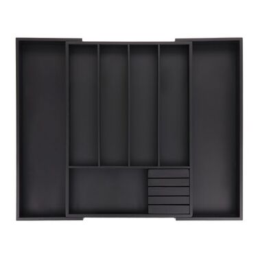 Relaxdays Extendable Bamboo Cutlery Box