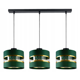 Підвісна люстра ZWIS з зеленим абажуром, 3xE27