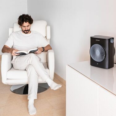 Теплова гармата Cecotec ReadyWarm 2070 Max Force, 2000 Вт, 3 режими роботи (охолодження/тепло/жар), вертикальна, чорна