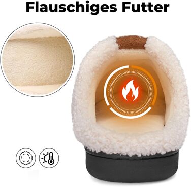 Тапочки зимові Mishansha для чоловіків та жінок, утеплені, з пам'яттю, з плюшу, білі (40/41 EU, Кофе)