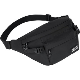 Спортивна нагрудна сумка YaKuss, велика водонепроникна поясна сумка через плече, регульований ремінь для бігу, подорожей, чорна