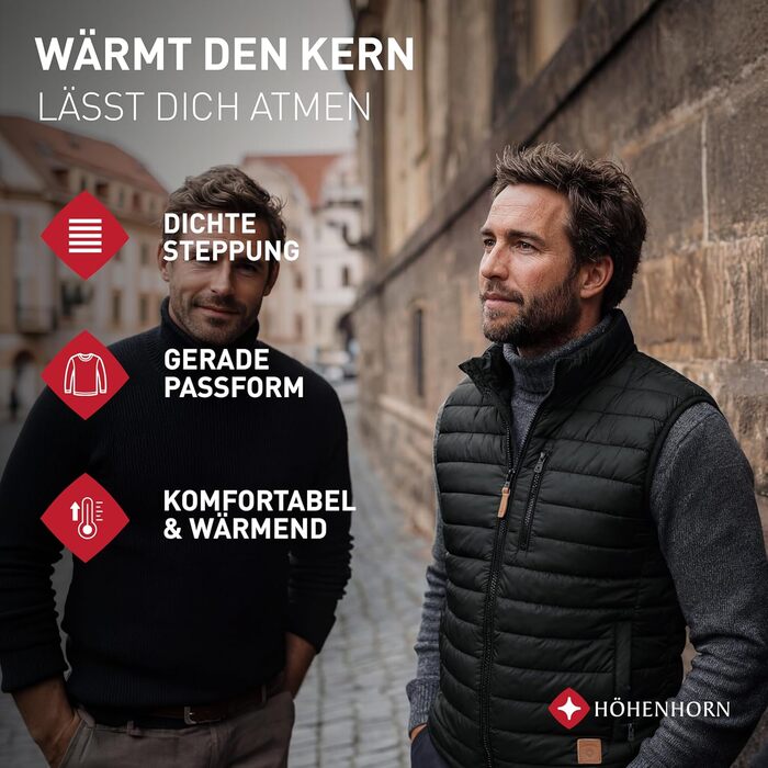 Чоловіча жилетка-куртка Höhenhorn Westalm Steppjacke чорна для спорту
