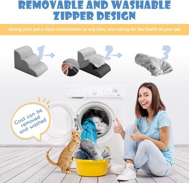 Сходинки для собак Couleeur 3 ступені: зручні та портативні для літніх та поранених тварин