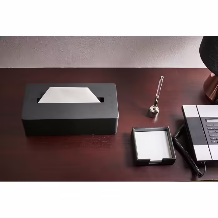 YAMAZAKI Tissue Box Cover, Tissue Holder, Alloy Steel, Black, One Size
