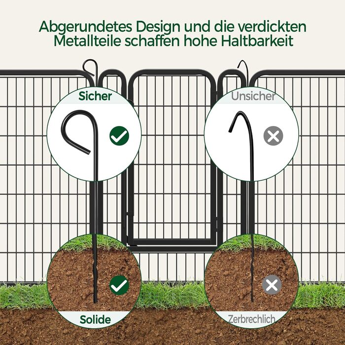 Вольєр для цуценят Yaheetech 100 см, 12 частин, чорний, розкладний, для квартири та саду