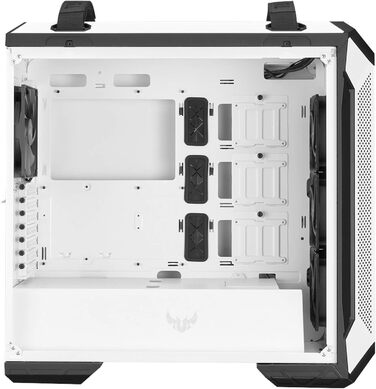Корпус ПК ASUS TUF Gaming GT501 White Edition Mid-Tower для материнських плат EATX з 2x USB 3.1, сталевий каркас, 4 вентилятори, скло