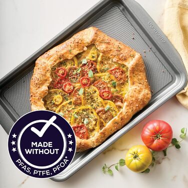 Набір форм для випічки Circulon з антипригарним покриттям, 5 шт. (форми для хліба, кексів, торти, 9'x13' & 10'x15'), сірий