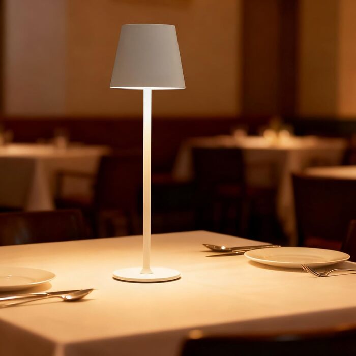 Настільна світлодіодна лампа DEELUX акумуляторна, димова, з регулятором яскравості, 3 режими світла (2700K/3600K/5000K), USB-C, водонепроникна IP44, для дому та вулиці