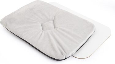 Сумка-переноска для собак та котів | Шкіряна сумка-переноска з карабіном | до 15 кг | Сіра | L 42 x 29 x 33 см