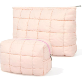 Набір косметичок для жінок: 3 шт. для макіяжу, подорожей та повсякденного використання (рожевий)