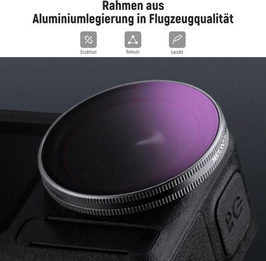 Набір фільтрів ND NEEWER для DJI Osmo Action 3/4/5 Pro (6 шт.) – ND8, ND16, ND32, ND64, ND1000, CPL, HD скло