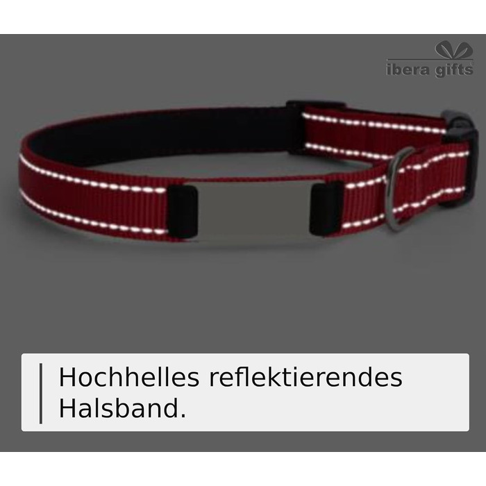 Персоналізований нашийник для собак, з іменем, для маленьких собак, 25-40 см, світловідбиваючий (чорний, S)