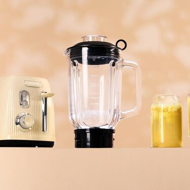 Cecotec Retro Power Stand Mixer - Black Titanium Finish, 1200W, 1.5L, 2-Speed, Green/Yellow Vintage Design