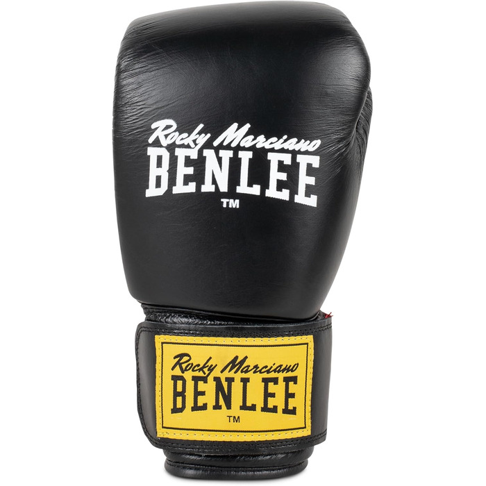 Боксерські рукавички BenLee з натуральної шкіри Fighter Black/Red, 16 oz, одинарні