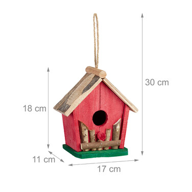 Relaxdays Mini Birdhouse, colorful