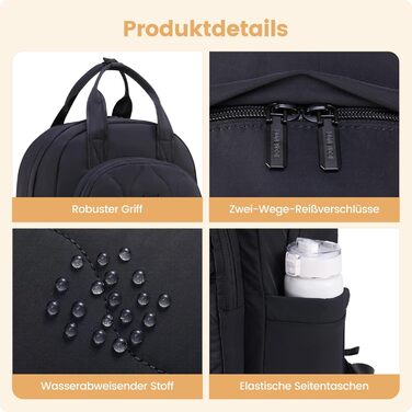 LOVEVOOK Рюкзак для жінок, рюкзак для ноутбука, шкільний рюкзак для підлітків, легкий рюкзак з підкладкою, робочий рюкзак для жінок, велика сумка для навчання, рюкзак для подорожей, універсальний, елегантний, 15.6' (B-чорний, 15.6')