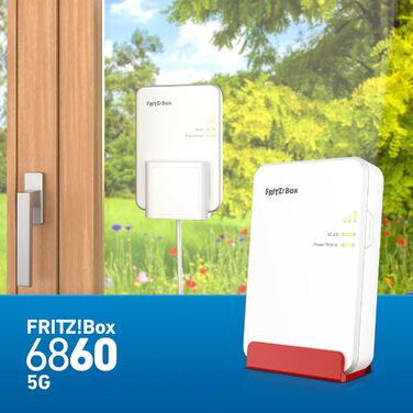 Роутер FRITZ!Box 6860 5G: Wi-Fi 6, LTE, PoE, DECT, захист від пилу та вологи