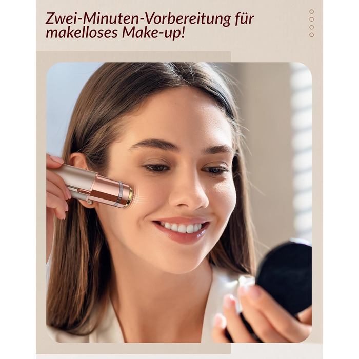 Електричний жіночий епілятор для обличчя: безболісний жіночий тример для швидкої та ніжної скоблення верхньої губи, підборіддя та щік (Золотий)
