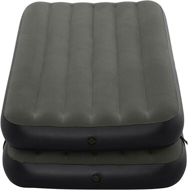 Надувний матрац Bestway TriTech Connect and Rest 3-в-1 | Міцний матеріал | Регульовані пряжки | 2 матраци в комплекті | Сірий колір | 188 x 99 x 25 см