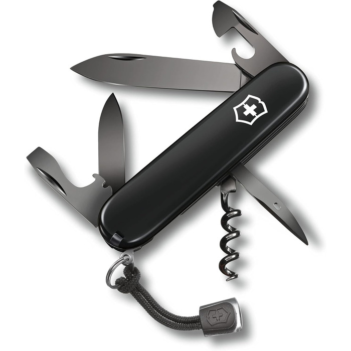 Мультитул Victorinox Spartan Onyx Black: Швейцарський ніж з 13 функціями, клинок, коркшик, відкривачка для консервів