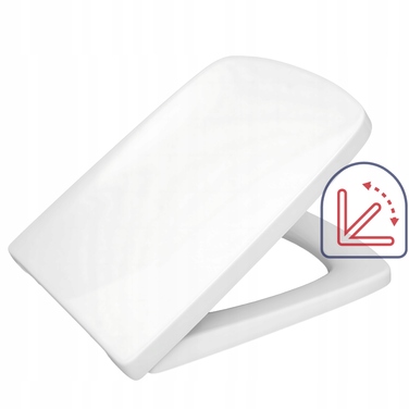 Сидіння для унітаза Geberit Selnova Square Hamberger, білий duroplast