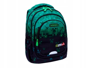 Багатовідсінковий шкільний рюкзак AstraBag, зелений, 20 л