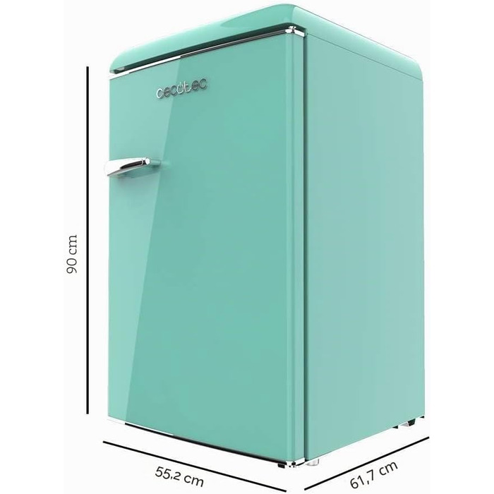 Міні-холодильник Cecotec Bolero CoolMarket TT Origin 110 110л зелений – ретро дизайн, LED-підсвітка, клас E