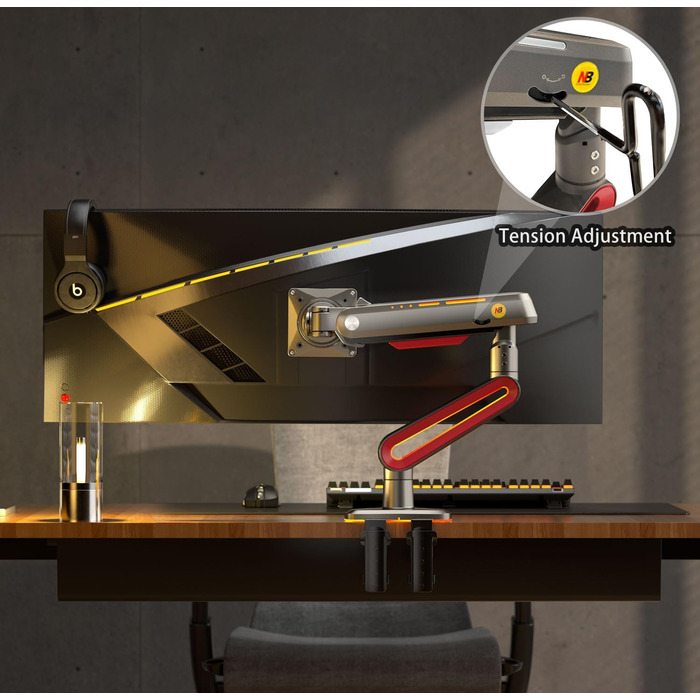 Кріплення для монітора 32-60 дюймів Ultrawide, до 20 кг, VESA 75/100 мм (Червоний)
