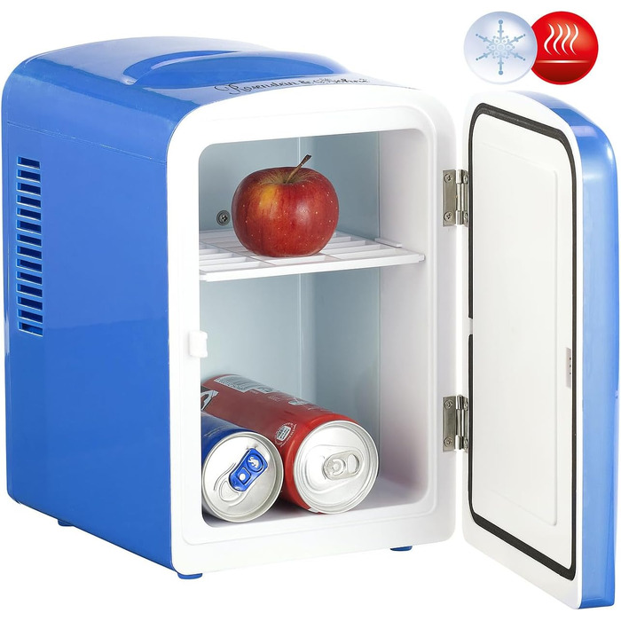 Портативний міні-холодильник Rosenstein & Söhne: 4 літри, 12/230V, з функцією підігріву, блакитний
