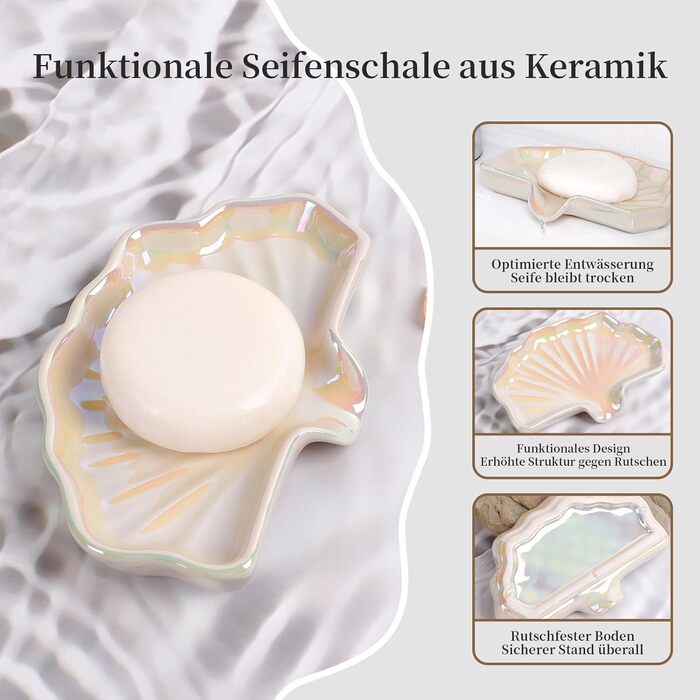 Керамічна мильниця з піддоном Antis's Home, Зелений мильниця-тримач для ванної, душу та умивальника, Сучасний дизайн