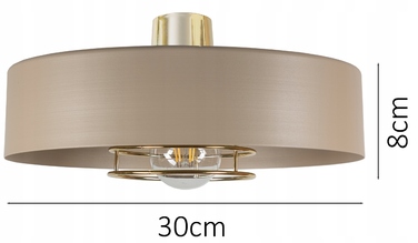 Підлоговий світильник Glimex Modern E27 60 Вт, бежевий, золотий