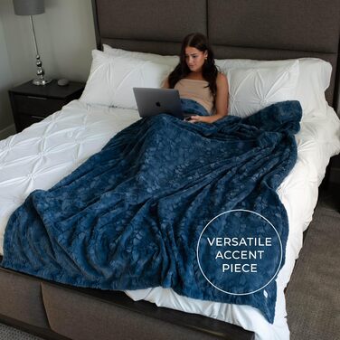 М'яка тепла, елегантна, затишна декоративна ковдра з штучного хутра (однотонна, сіра, розмір L 127 x 152,4 см)