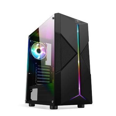 Комп'ютерний корпус Spirit of Gamer Gamer Clone III з RGB підсвічуванням - ATX/mATX/ITX Tower з металевою передньою панеллю та скляною бічною панеллю