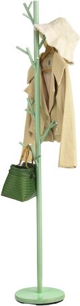 IDIMEX Clothes Rack ZENO made of metal, coat rack painted green, jacket stand with 6 practical hooks