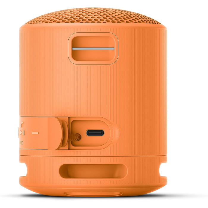 Портативна Bluetooth колонка Sony SRS-XB100 помаранчевого кольору: вологозахист IP67, до 16 год роботи, з ремінцем